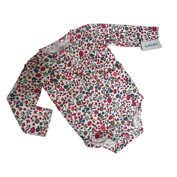 Carters Baby Girls Size 18 Months 2pc Floral Outfit Set Pants Bodysuit long - Picture 6 of 12